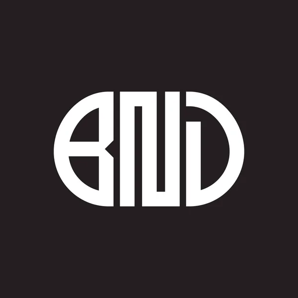 Diseño Del Logotipo Letra Bnd Sobre Fondo Negro Bnd — Archivo Imágenes Vectoriales