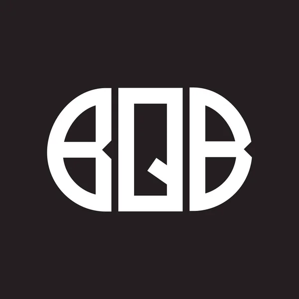 Logo Della Lettera Bqb Sfondo Nero Bqb — Vettoriale Stock