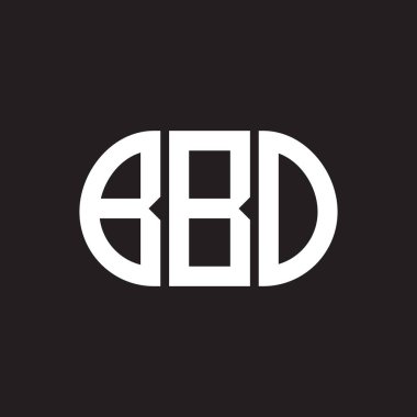 Siyah arka planda BBO harf logosu tasarımı. BBO 