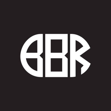 Siyah arka planda BBR harf logosu tasarımı. BBR 