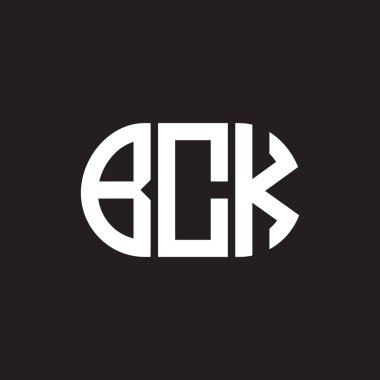 Siyah arkaplanda BCK harfi logo tasarımı. BCK 