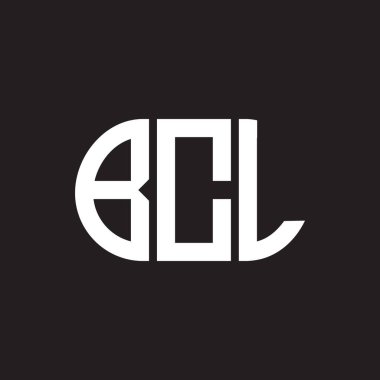 Siyah arkaplanda BCL harf logosu tasarımı. BCL 