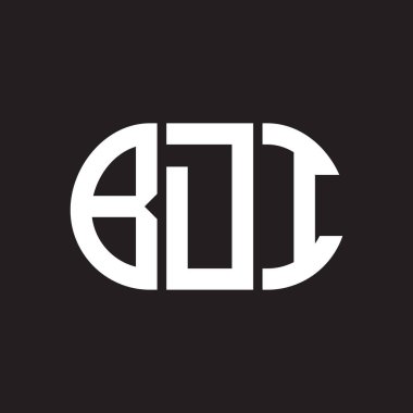 Siyah arka planda BDI harf logosu tasarımı. BDI 