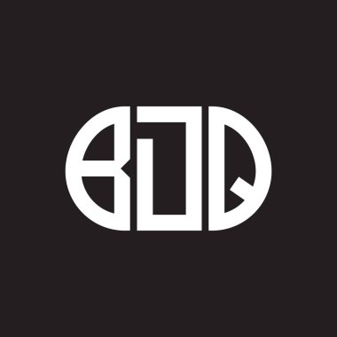 Siyah arka planda BDQ harf logosu tasarımı. BDQ 