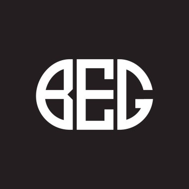 Siyah arka planda beg harfi logo tasarımı. Yalvar. 