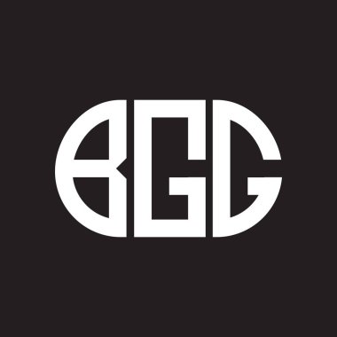 Siyah arkaplanda BGG harf logosu tasarımı. BGG 