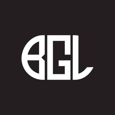 Siyah arkaplanda BGL harf logosu tasarımı. BGL 