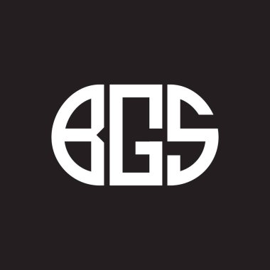 Siyah arka planda BGS harfi logo tasarımı. BGS 