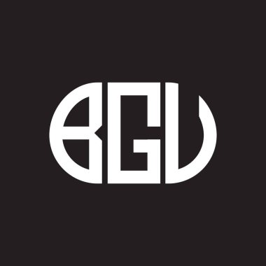 Siyah arkaplanda BGV harf logosu tasarımı. BGV 