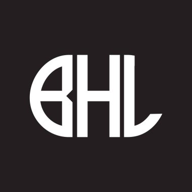 Siyah arkaplanda BHL harf logosu tasarımı. BHL 