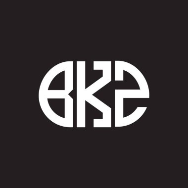 Siyah arkaplanda BKZ harf logosu tasarımı. BKZ 