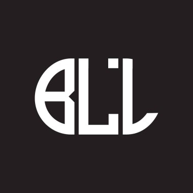 Siyah arkaplanda BLL harf logosu tasarımı. BLL 