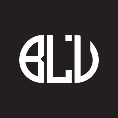 Siyah arkaplanda BLV harf logosu tasarımı. BLV 