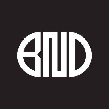 Siyah arkaplanda BNO harf logosu tasarımı. BNO 