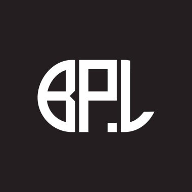 Siyah arkaplanda BPL harf logosu tasarımı. BPL 