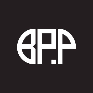 Siyah arkaplanda BPP harf logosu tasarımı. BPP 