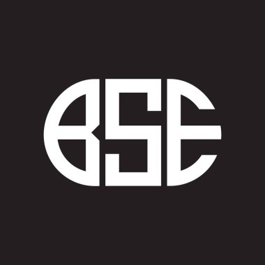 Siyah arka planda BSE harfi logo tasarımı. BSE 