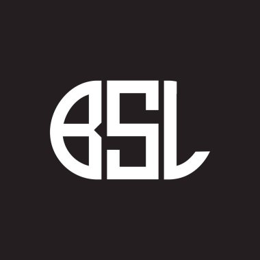 Siyah arkaplanda BSL harf logosu tasarımı. BSL 