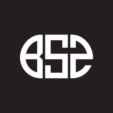 Siyah arkaplanda BSZ harf logosu tasarımı. BSZ 