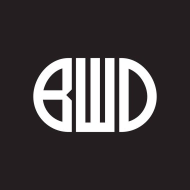 Siyah arka planda BWO harf logosu tasarımı. BWO 