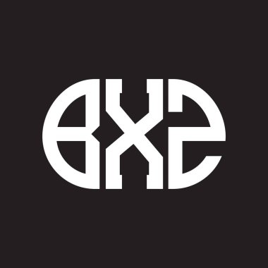 Siyah arkaplanda BXZ harf logosu tasarımı. BXZ 