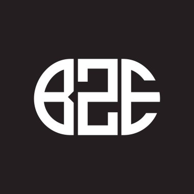 Siyah arkaplanda BZE harf logosu tasarımı. BZE 