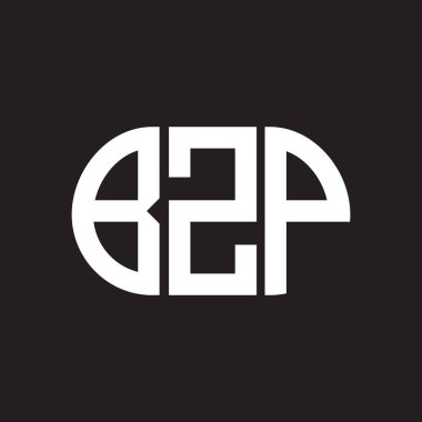 Siyah arkaplanda BZP harf logosu tasarımı. BZP 
