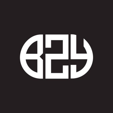 Siyah arkaplanda BZX harf logosu tasarımı. BZX yaratıcı harflerin baş harfleri logo kavramı. BZX harf tasarımı.