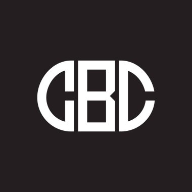 Siyah arka planda CBC harf logosu tasarımı. CBC yaratıcı harflerin baş harfleri logo kavramı. CBC harf tasarımı.