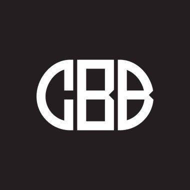 Siyah arka planda CBB harfi logo tasarımı. CBB yaratıcı harflerin baş harfleri logo kavramı. CBB harf tasarımı.