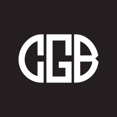 Siyah arka planda CGB harf logosu tasarımı. CGB yaratıcı harflerin baş harfleri logo kavramı. CGB harf tasarımı.
