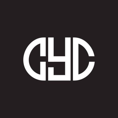 Siyah arka planda CYC harf logosu tasarımı. CYC yaratıcı harflerin baş harfleri logo kavramı. CYC harf tasarımı.