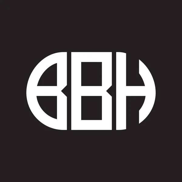 Diseño Del Logotipo Letra Bbh Sobre Fondo Negro — Archivo Imágenes Vectoriales