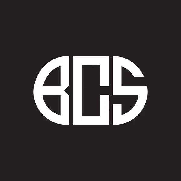 Siyah Arka Planda Bcs Harf Logosu Tasarımı Bcs — Stok Vektör