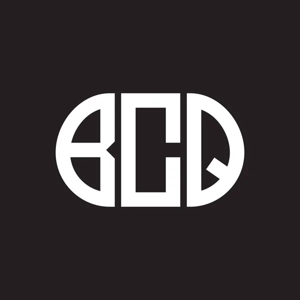 Logo Della Lettera Bcq Sfondo Nero Bcq — Vettoriale Stock