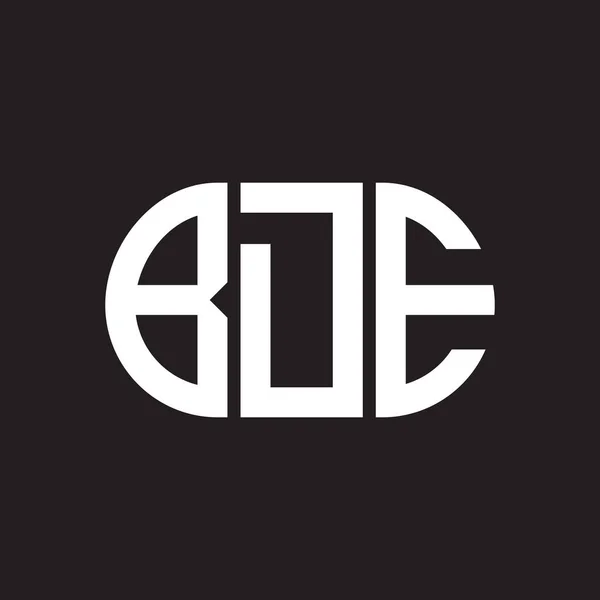 Siyah Arkaplanda Bde Harf Logosu Tasarımı Bde — Stok Vektör