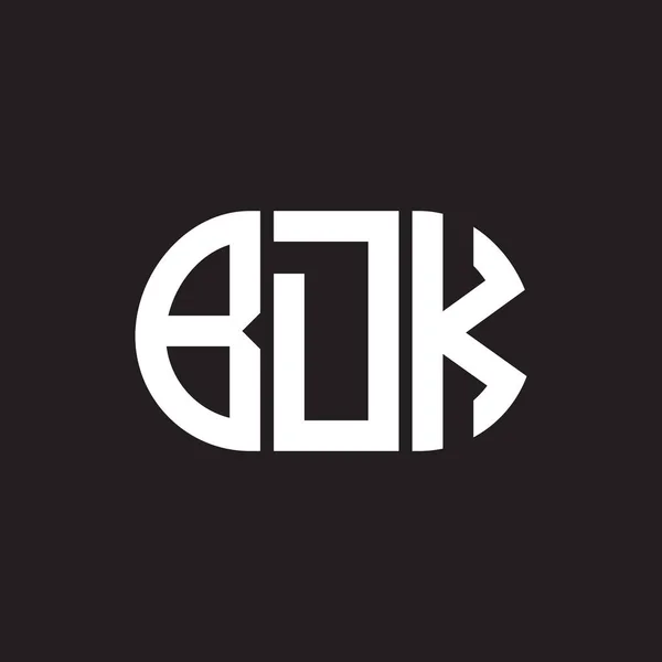 Siyah Arka Planda Bdk Harf Logosu Tasarımı Bdk — Stok Vektör
