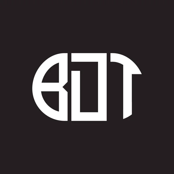 Bdt Lettera Logo Design Sfondo Nero Bdt — Vettoriale Stock