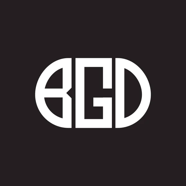 Bgo Bokstav Logotyp Design Svart Bakgrund Bgo — Stock vektor