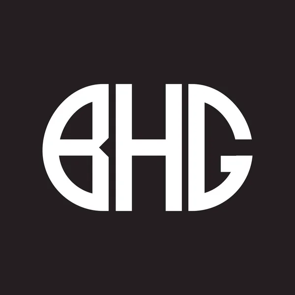 Diseño Del Logotipo Letra Bhg Sobre Fondo Negro Bhg — Archivo Imágenes Vectoriales