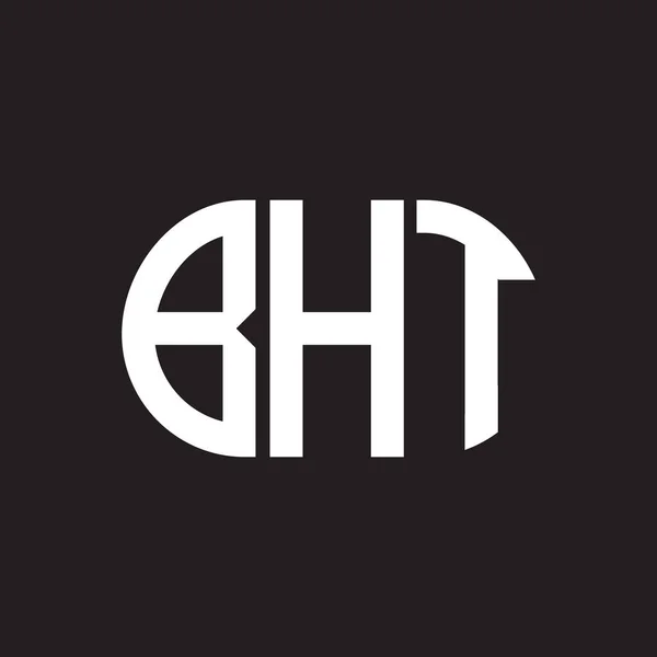 Bht Lettre Logo Design Sur Fond Noir Bht — Image vectorielle