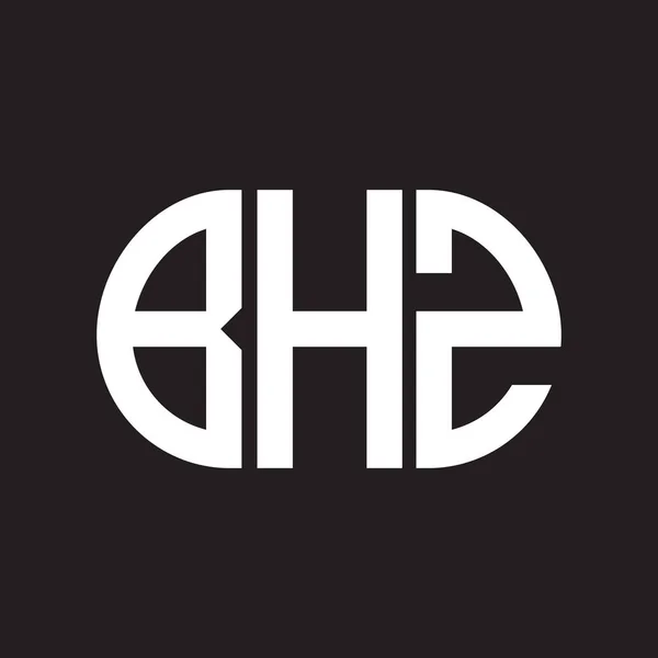 Σχεδιασμός Λογότυπου Γράμματος Bhz Μαύρο Φόντο Βηζ — Διανυσματικό Αρχείο