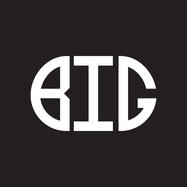 Diseño Del Logotipo Letra Big Sobre Fondo Negro Grande — Vector de stock