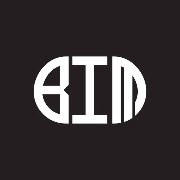 Siyah Arkaplanda Bim Harfi Logo Tasarımı Bim — Stok Vektör