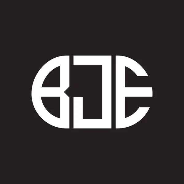 Bje Letter Logo Ontwerp Zwarte Achtergrond Bje — Stockvector