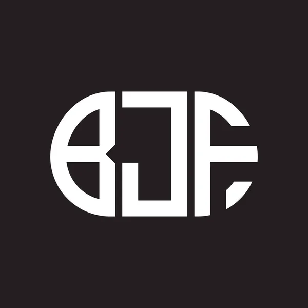 Σχεδιασμός Λογότυπου Γράμματος Bjf Μαύρο Φόντο Bjf — Διανυσματικό Αρχείο