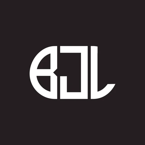 Logo Della Lettera Bjl Sfondo Nero Bjl — Vettoriale Stock