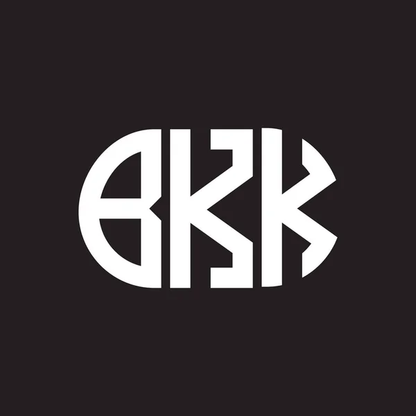 Siyah Arkaplanda Bkk Harf Logosu Tasarımı Bkk — Stok Vektör