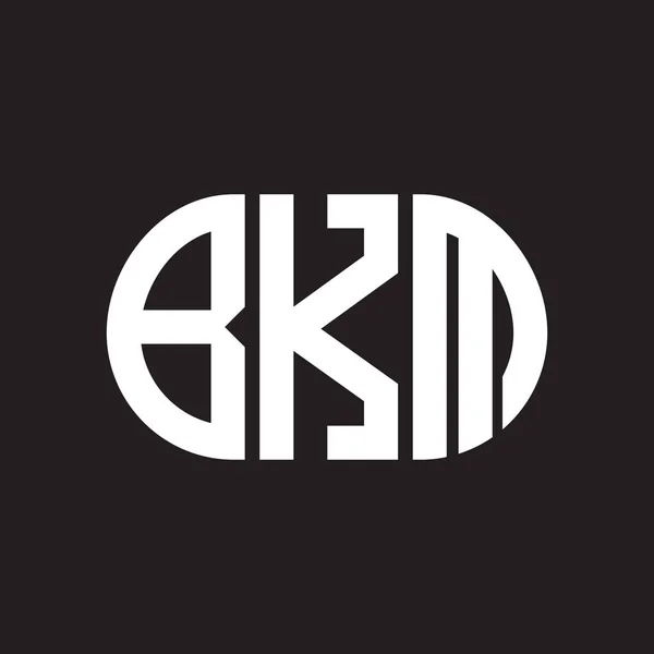 Siyah Arkaplanda Bkm Harf Logosu Tasarımı Bkm — Stok Vektör