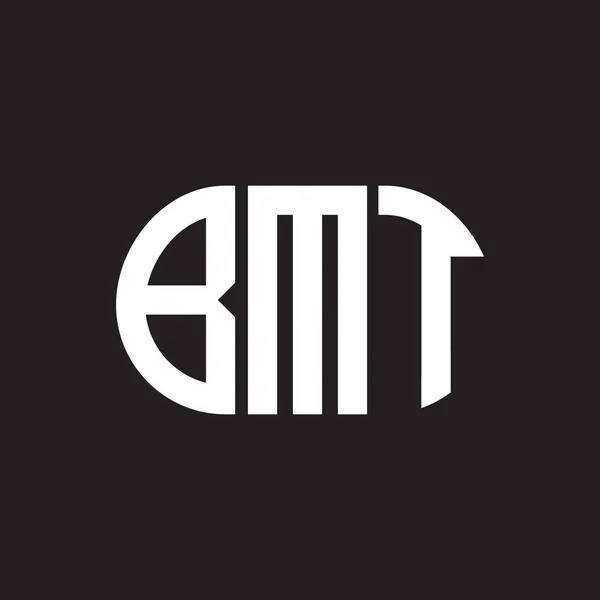 Design Logotipo Letra Bmt Fundo Preto Bmt — Vetor de Stock